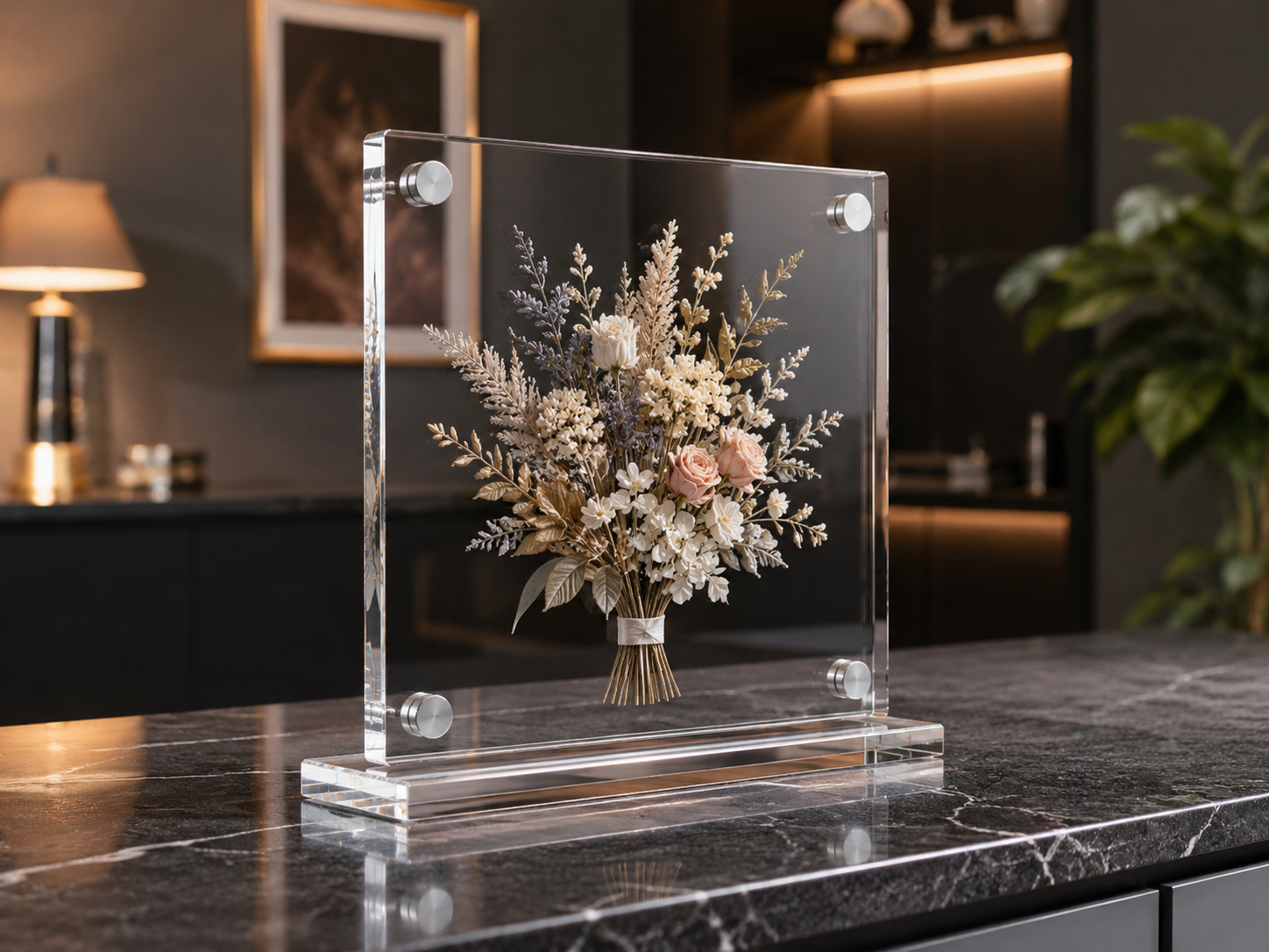 Premium Acrylic Flower Display
